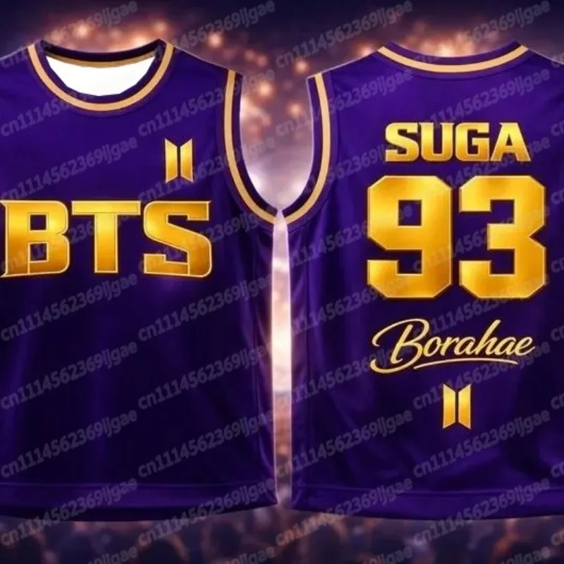 BTS Arirang World Tour 2026 3D Print Unisex Concert Merch Basketball Jersey, Kpop Y2k Breathable Tank Top FamilyMatching