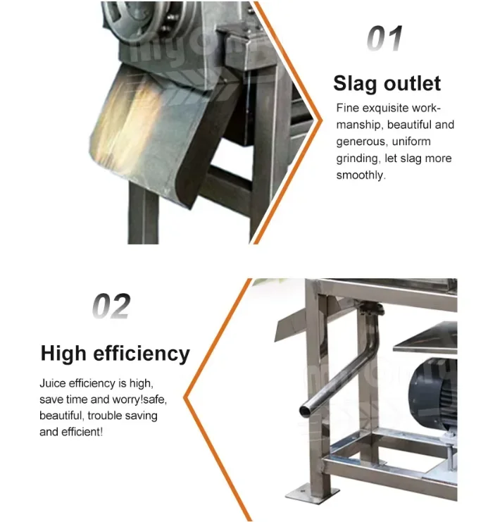 Stainless Steel Commercial Cold Press Juicer Machine, Fruit Juice Extractor for Orange, Mango, Pineapple, Ginger & Lemon