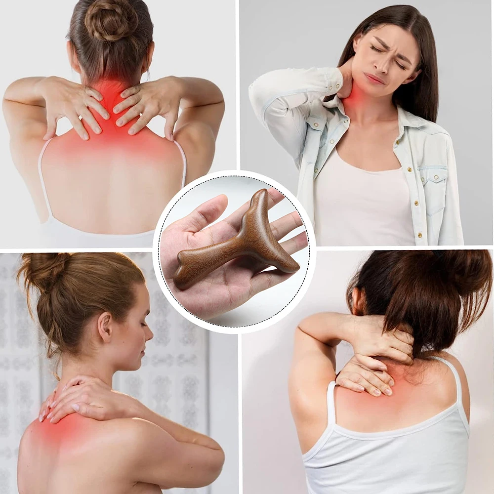 Herramienta de masaje de terapia de madera, masajeador de drenaje linfático de madera, anticelulitis esculpir el cuerpo, herramientas Gua Sha para liberación muscular, 1 unidad