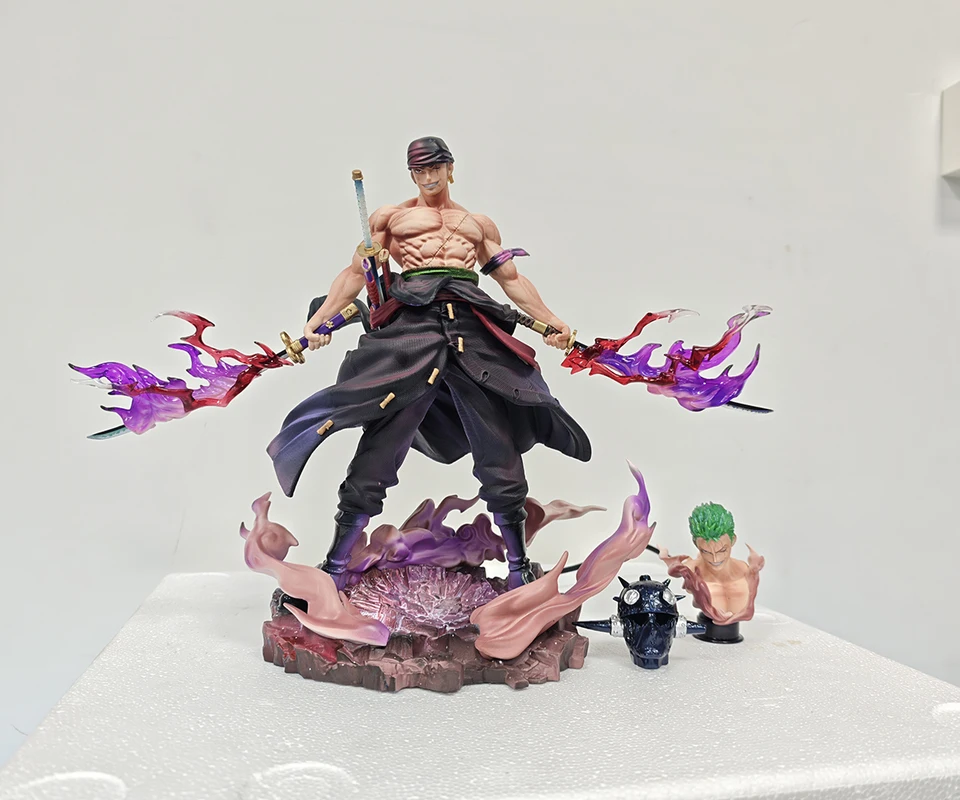 New One Piece Zoro Anime Figures 28cm Roronoa Zoro Figure King Of