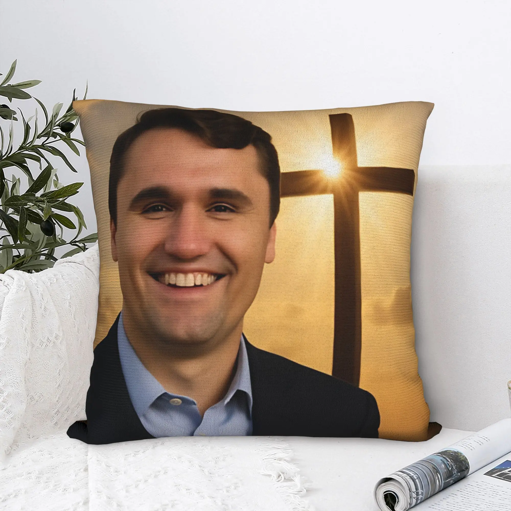 Charlie Kirk   Pillow Case  Soft Pillow Cover Fashion Pillowcases For Living Room Bed Chair