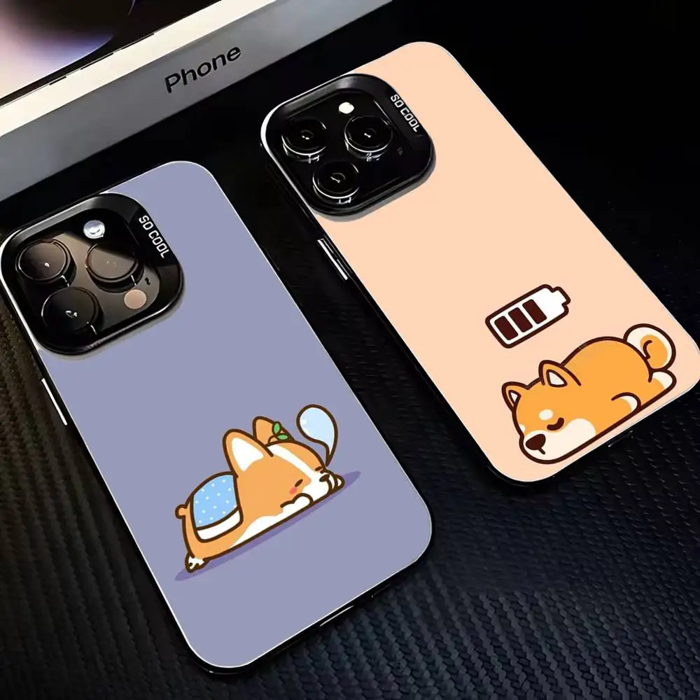 Pet Koki Corgi Dog Phone Case For iPhone17,16,15,14,13,12,11 Plus,Pro Max Black Matte Shockproof Cover