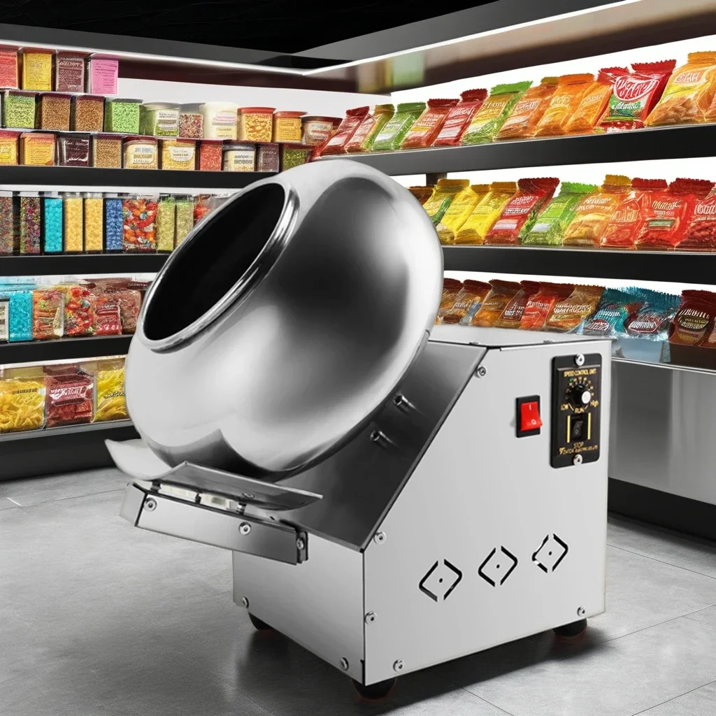

110V 220V Peanuts Sugar Candy Coating Machine Chocolate Bean Coating Polishing Machine Small Candy Coater Machine