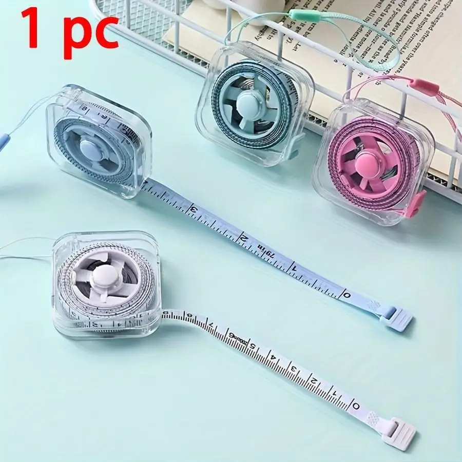 A Soft Tape Measure of 6 Feet,Featuring a Portable Retractable Locking Mechanism-Ideal for Sewing,Home Use,Height Measurements