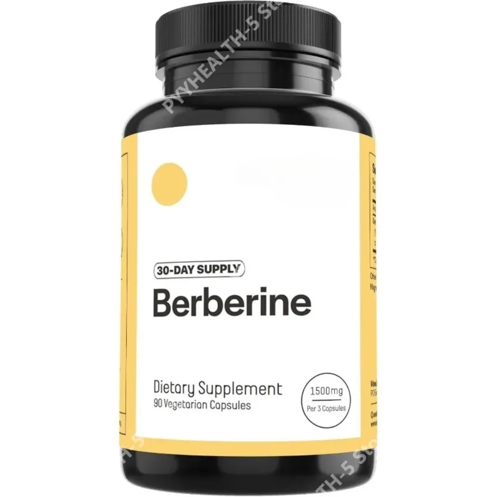 Berberine HCl Supplement 500mg Per Capsule 90 Veg Capsules Plant Based Daily Wellness Formula