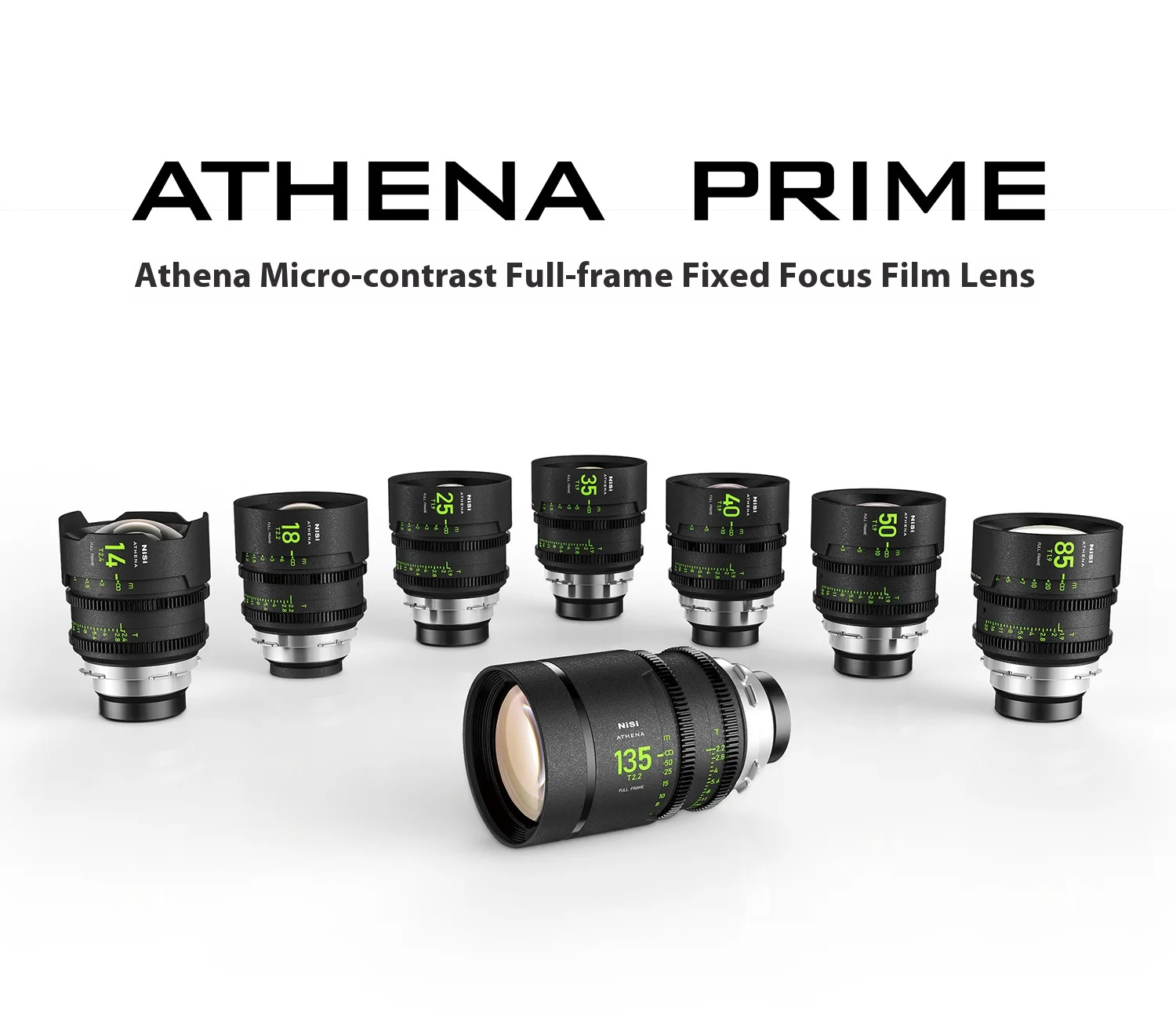 В наличии Nisi ATHENA CINEMA LENSES 14mm T2.4 25mm 35mm 50mm 85mm T1.9 Полнокадровый объектив для камер ARRI PL Canon RF Sony E Mount