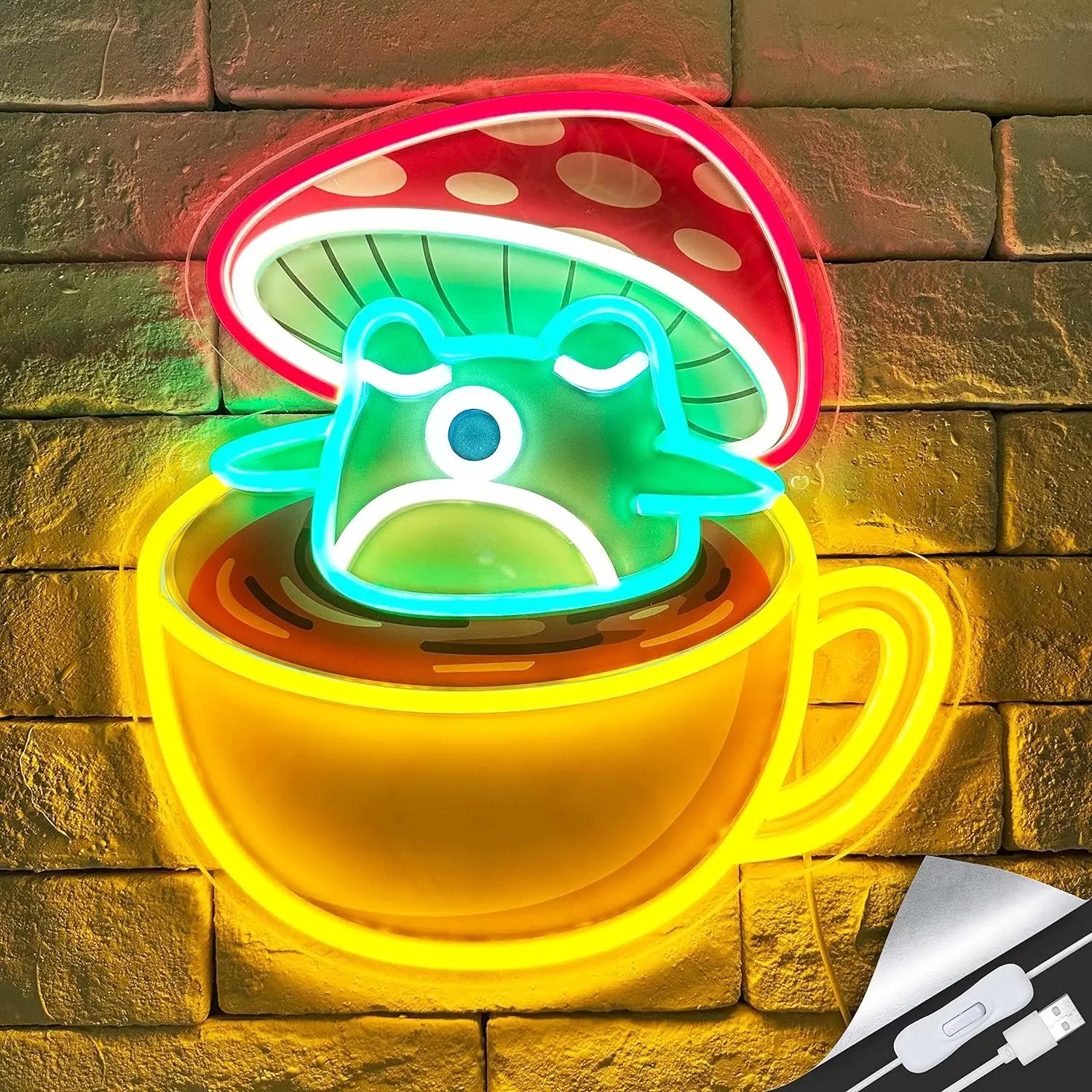 

Mushroom Frog Neon Neon Signs LED Neon Light Sign Light Up Neon Signs for Wall Decor Theme Birthday Party Decoration Gifts