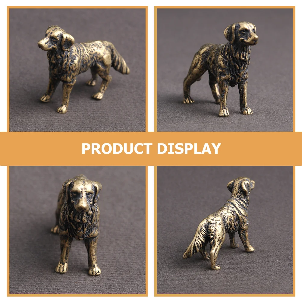 

Copper Shepherd Dog 3.5 Inch Retro Metal Desk Ornament For Home Office Decor Tea Desktop Craft Vintage Dog Adorn