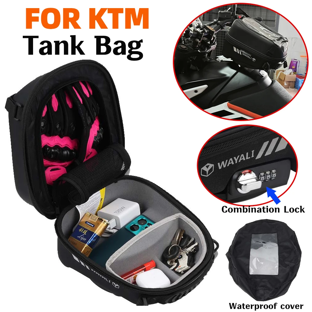 For KTM 1050 1090 1190 Adventure 1290 Super Adventure Accessories Tank Bag Storage Luggage Tanklock Backpack GPS Navigation Bags