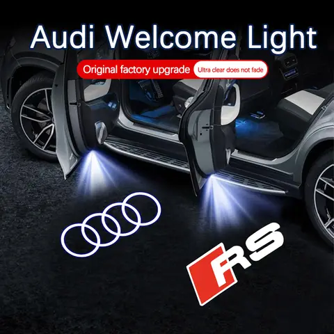 자동차 액세서리 아우디 Quattro Q3 Q5 Q7 S3 S4 S5 S6 S7 A4 A5 A6 B6 B7 B8 C5 C6 C7 A7 A8 Led 엠블럼 램프 자동차 도어 환영 조명