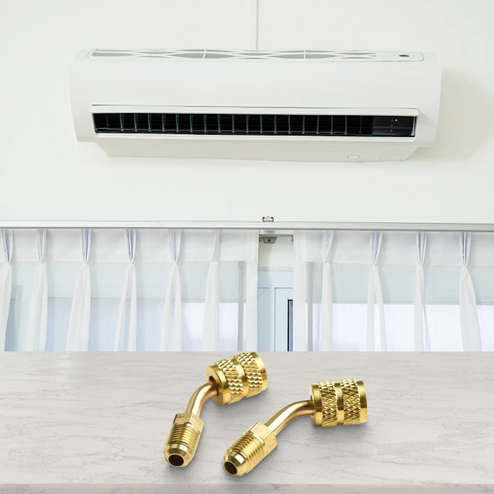 Mini Split Adapter SAE Male Flare Brass Air Conditioning Maintenance Convenient And Secure Reliable Performance