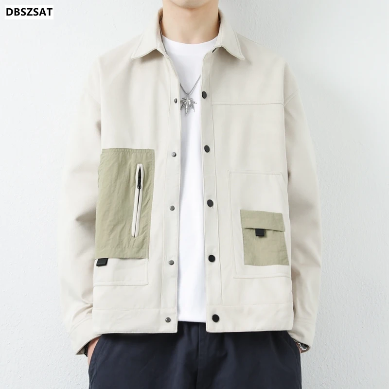 

Spring Autumn Men Baseball Jacket Fashion Hip Hop Patchwork Color Block Casual Windbreaker Male Streetwear Fashion Coat Outwear