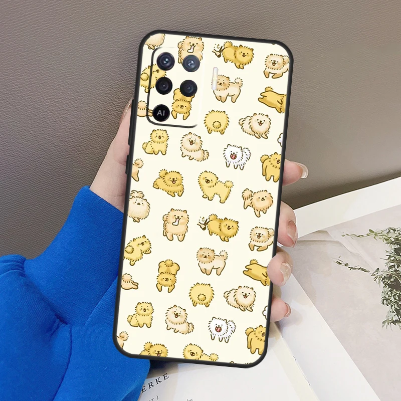 Pomeranian Dog Phone Case For OPPO A54 A74 A94 A53S A1K A15 A16 A3S A5S A83 A91 A93 A5 A9 A53 A31 A52 A72