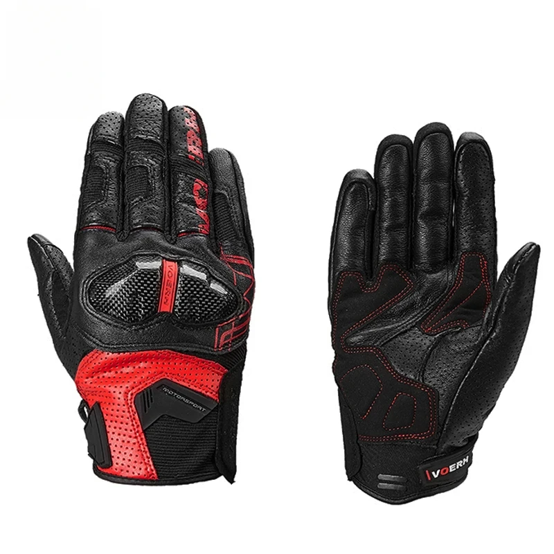 

Motorcycle Gloves Carbon Fibre Leather Motocross Breathable Summer Moto Touch Screen offroad Cycling outdoor Full Finger Glove