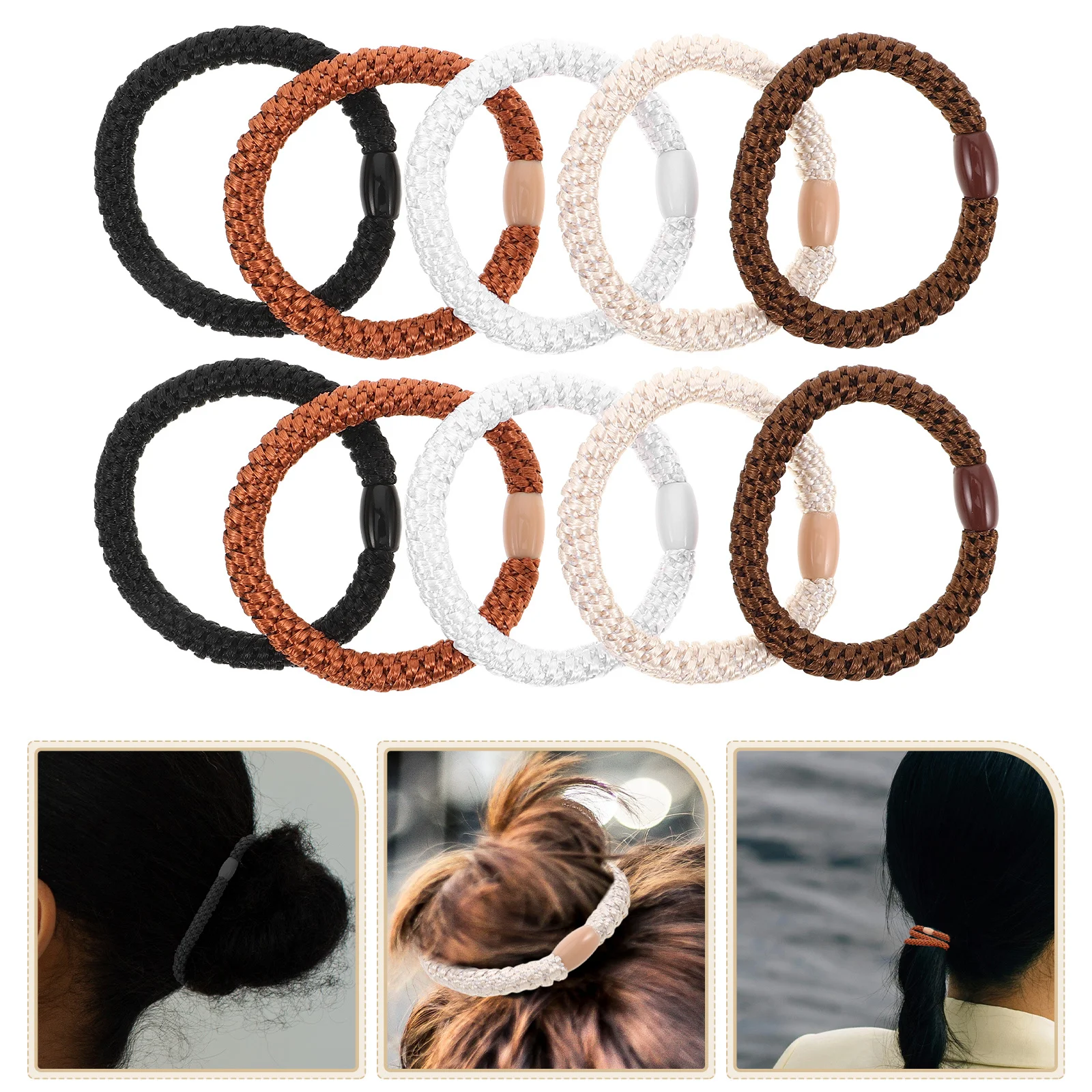 

15Pcs Colorful High Elasticity Hair Bands Stylish Ponytail Holders for Women All Day Wear Elastics Hair Band