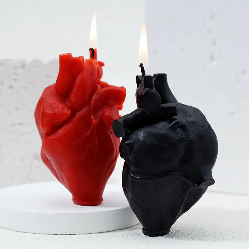 Heart Shape Scented Candle 3D Candle Scented Candles Fragrant Candles Table Centerpieces Anatomical Heart Shaped Soy Wax Candles