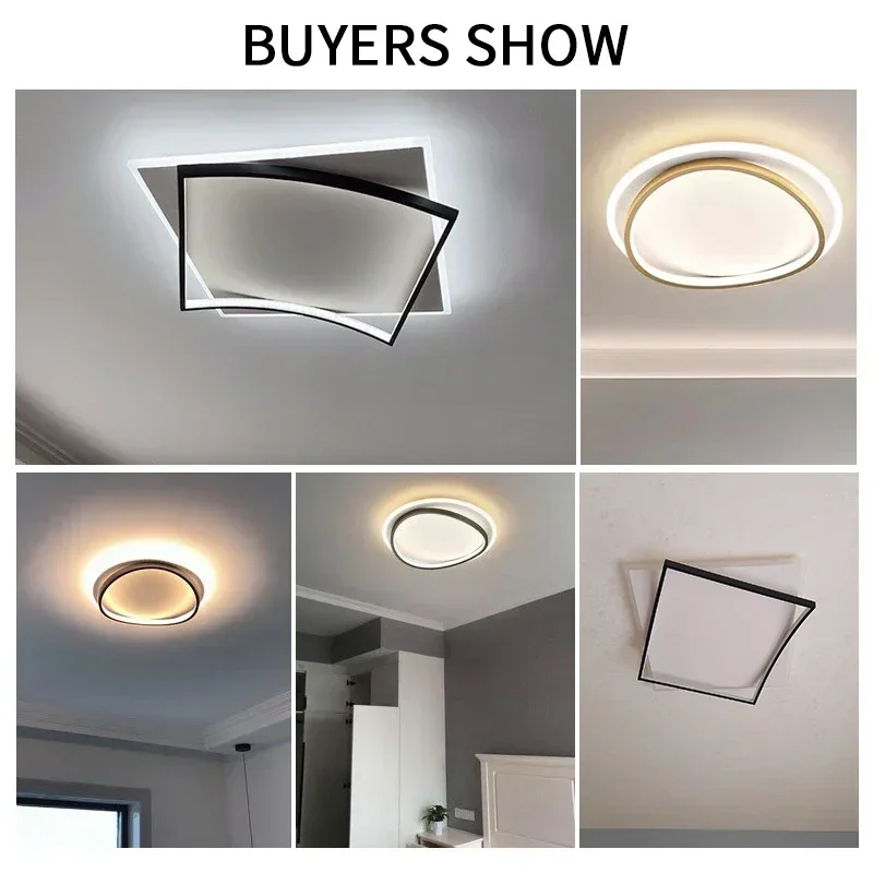 

Square LED Chandelier Dimmable Lighting Lamp for Bedroom Living Room Study Foyer Salon - Simple New Design Household Lumi