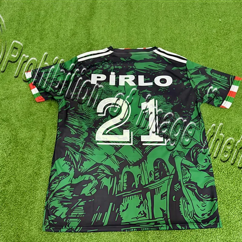 

2025 Verkopende Voetbalshirtserie Pirlo Retro Trainingsshirt in Dezelfde Stijl Zomer MOTO T-shirt Voor Volwassenen En Kinderen