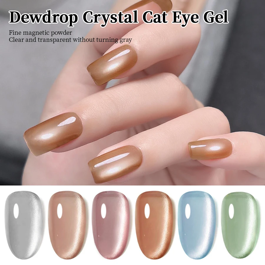 

RSNAIL 9g White Magnetic Gel Polish Jelly Glass Crystal Cat Eye Gel Nail Polish Semi Permanent Soak Off LED UV Gel Varnish Summe