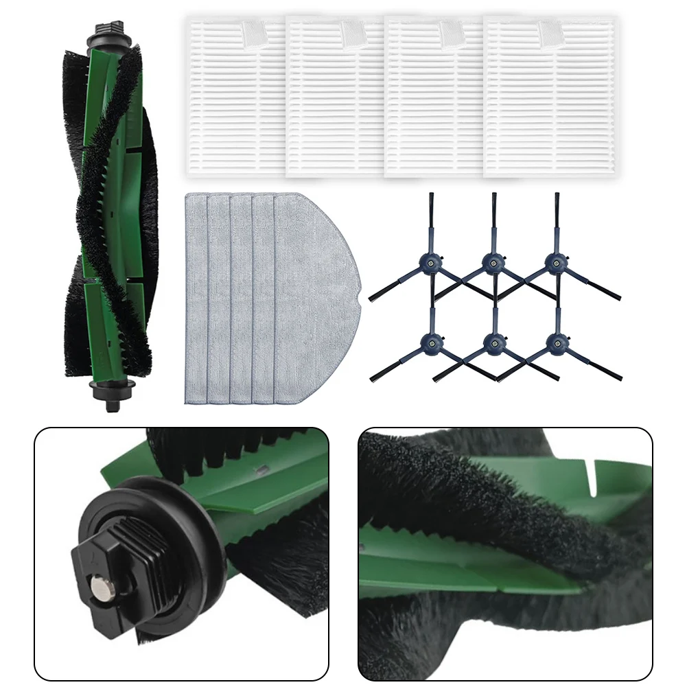 For Ultimate Replacement Parts for Conga 8490 Main Brush Mop Cloth Filters and Side Brushes for Home Efficiency