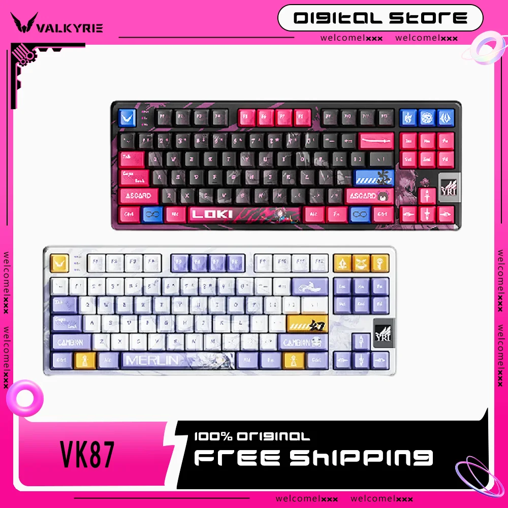 

VALKYRIE VK87 Mechanical Keyboard Wireless Gamer Gasket Keycap PBT RGB Backlit Hot Swap 3Mode Keyboard Customize Gaming Keyboard