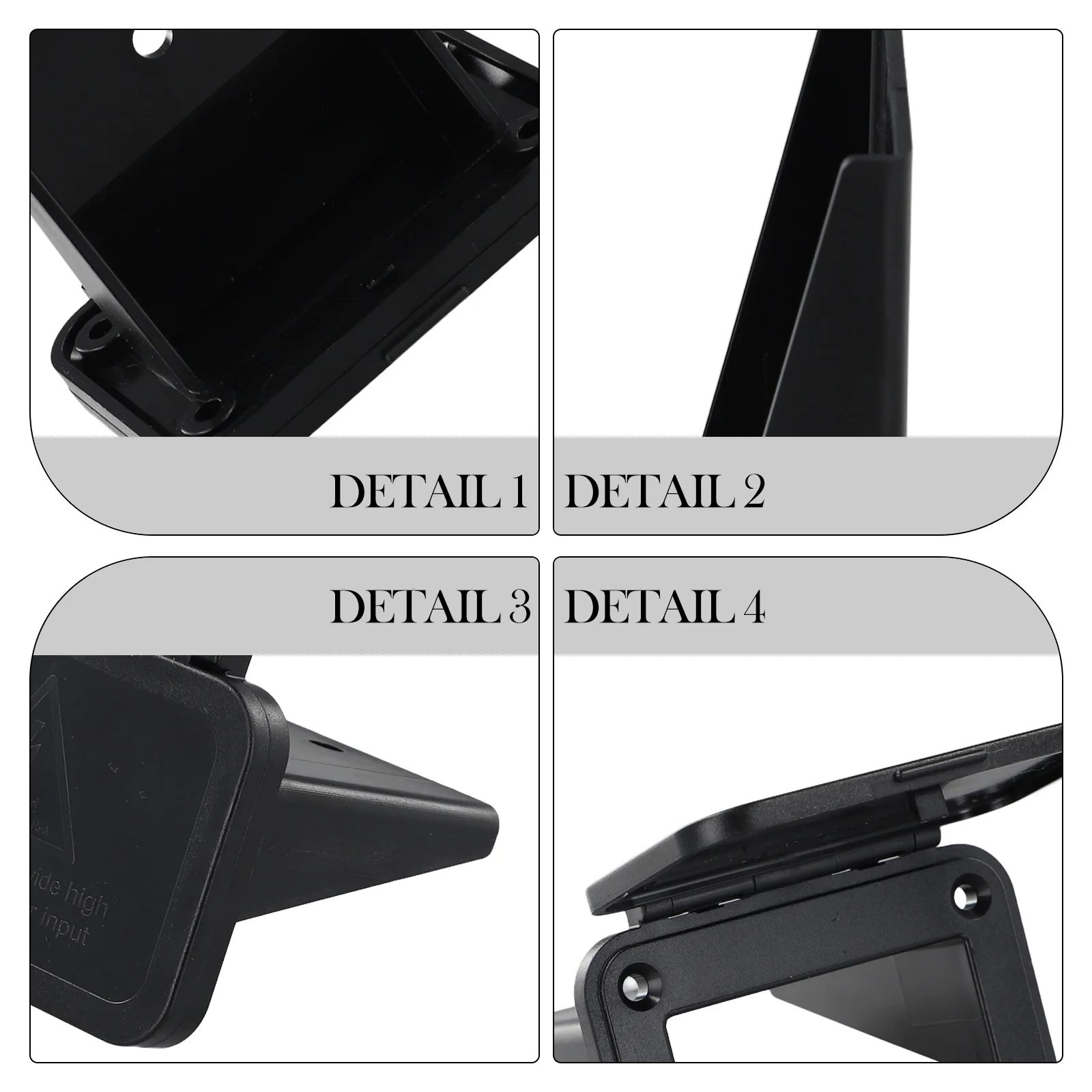 Sleek Black Finish on For 175A Recessed Panel Cover Provides Functional Aesthetic For Modern Vehicle Interiors