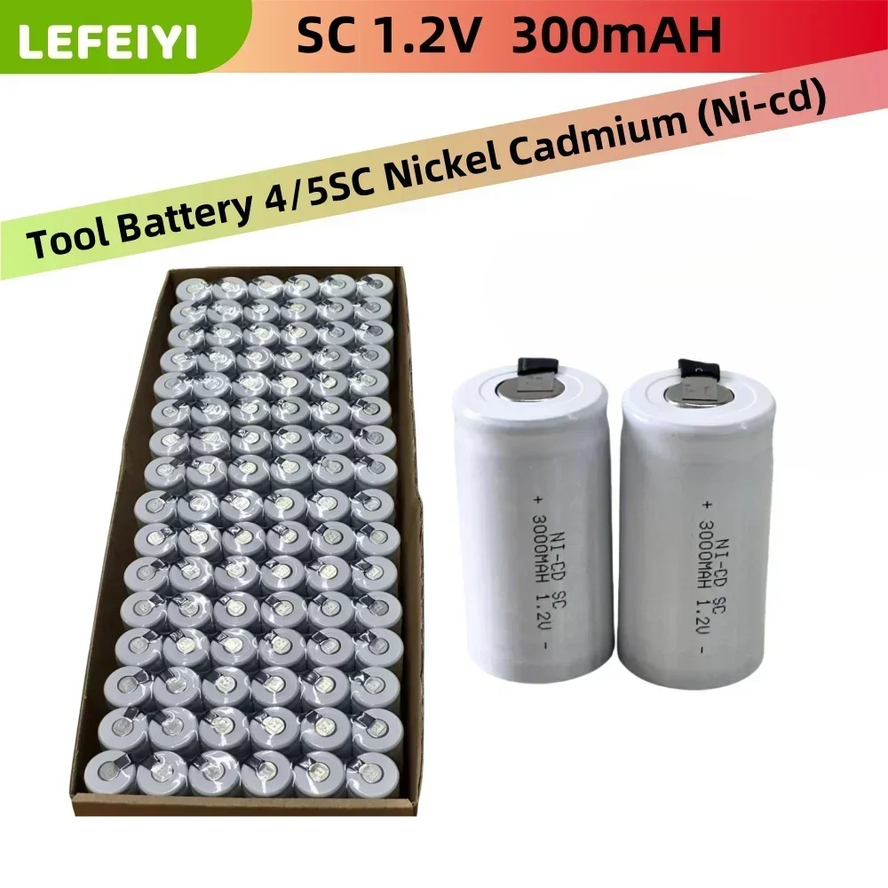 SC 3000mAh 1.2V Rechargeable Battery Sub C NI-CD with Welding Tabs for Electric Drill Screwdriver Milwaukee