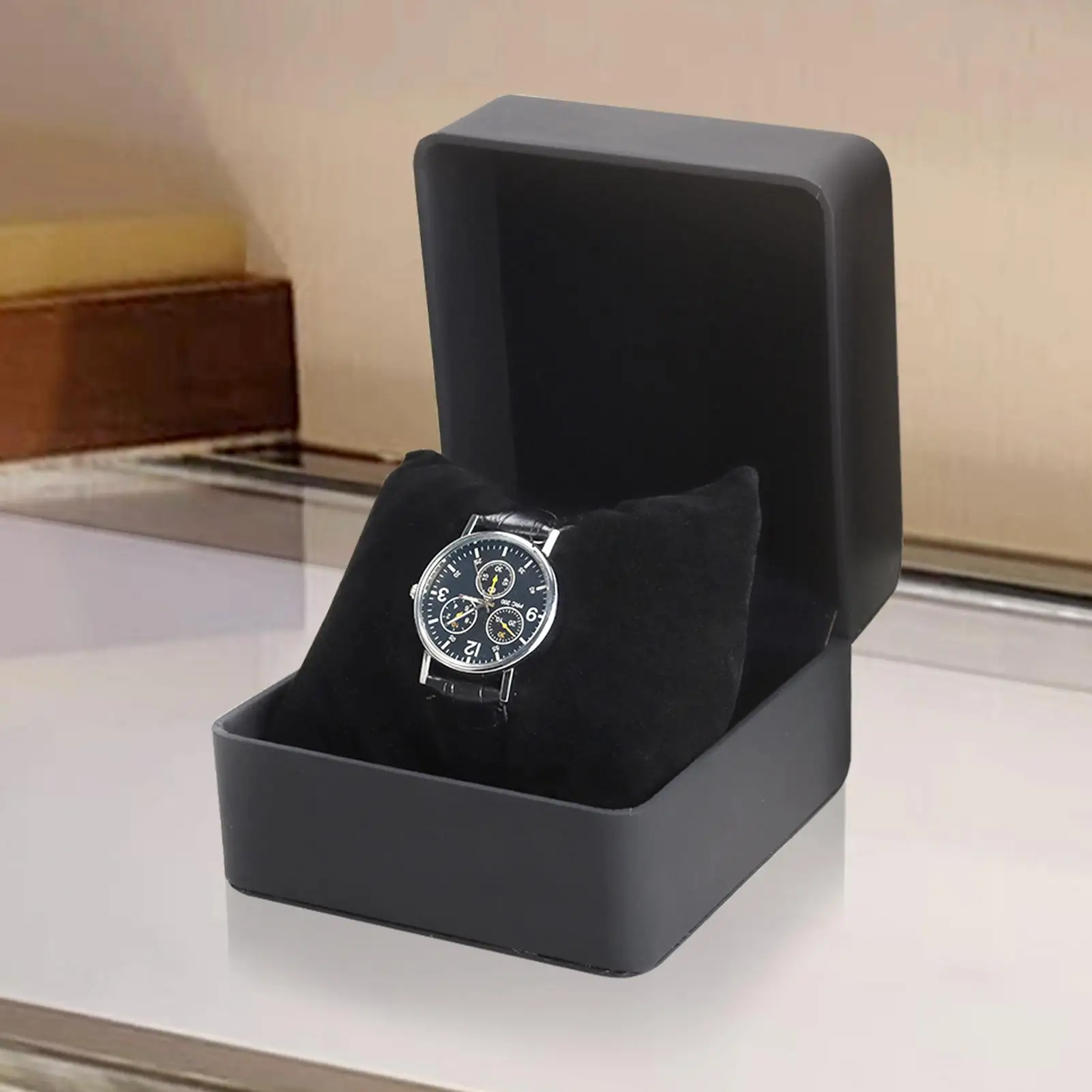 Watch Display Box Wristwatch Storage Case Portable Elegant  Luxury Packaging Organizer For Home Collection Shop Exhibition