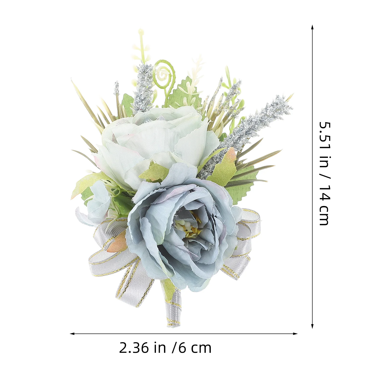 Элегантный корсаж из искусственной розы, реалистичная свадебная бутоньерка с цветочным принтом, свадебная подружка невесты, украшение для жениха, выпускной корсаж