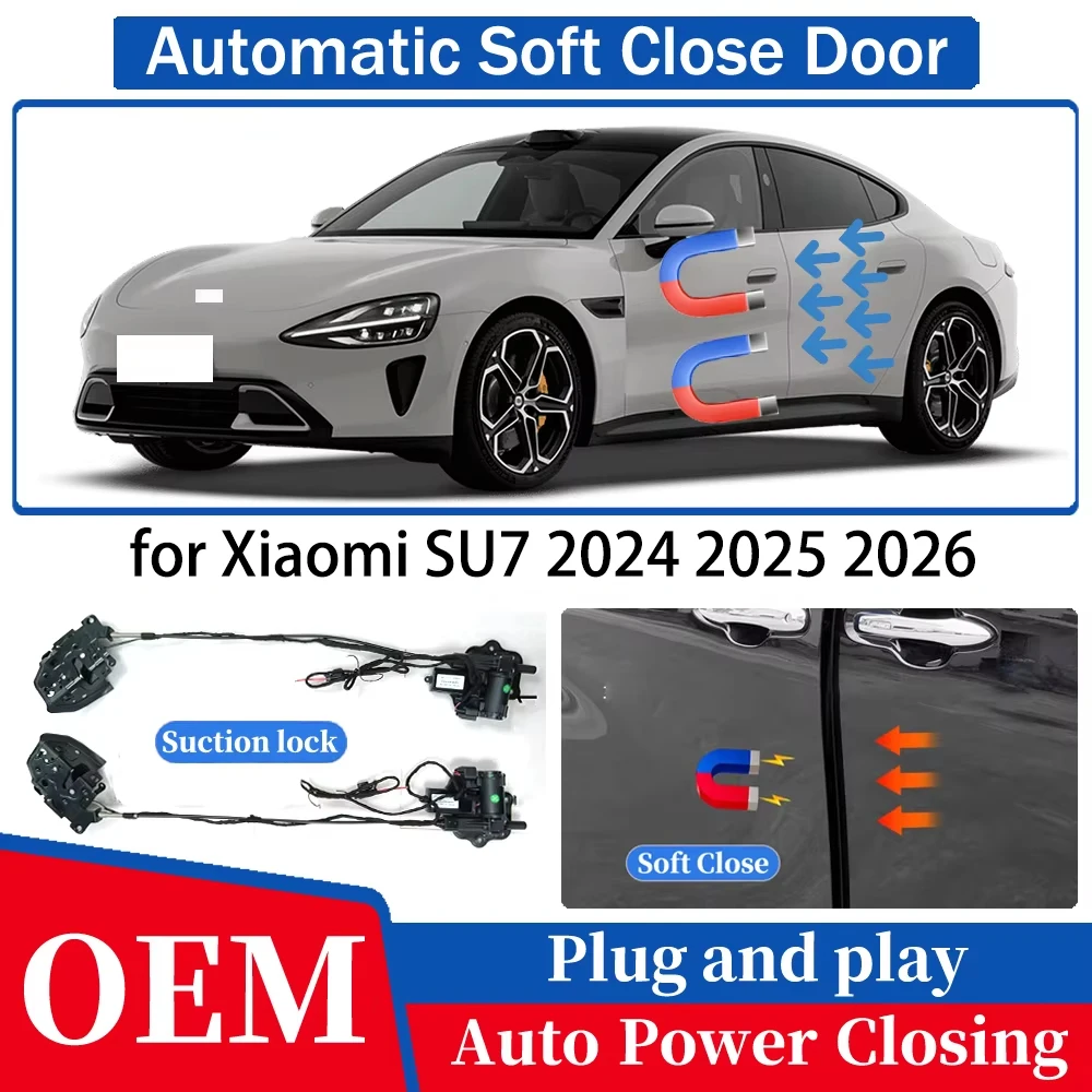 

ZJCGO for Xiaomi SU7 2024 2025 2026 Car OEM Automatic Soft Close Door Electric Suction Kit Auto Power Closing System Plug＆play