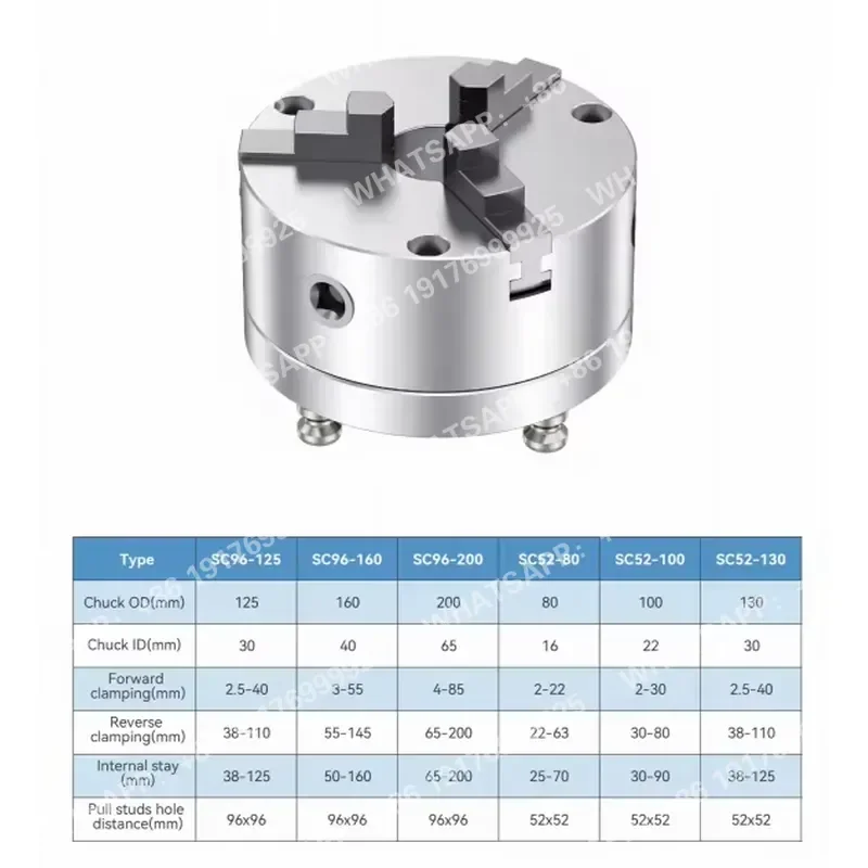 High Precision Self-Centering 3 Jaw Chuck Zero Point Quick Change Fixture for CNC 4th/5th Axis Machining