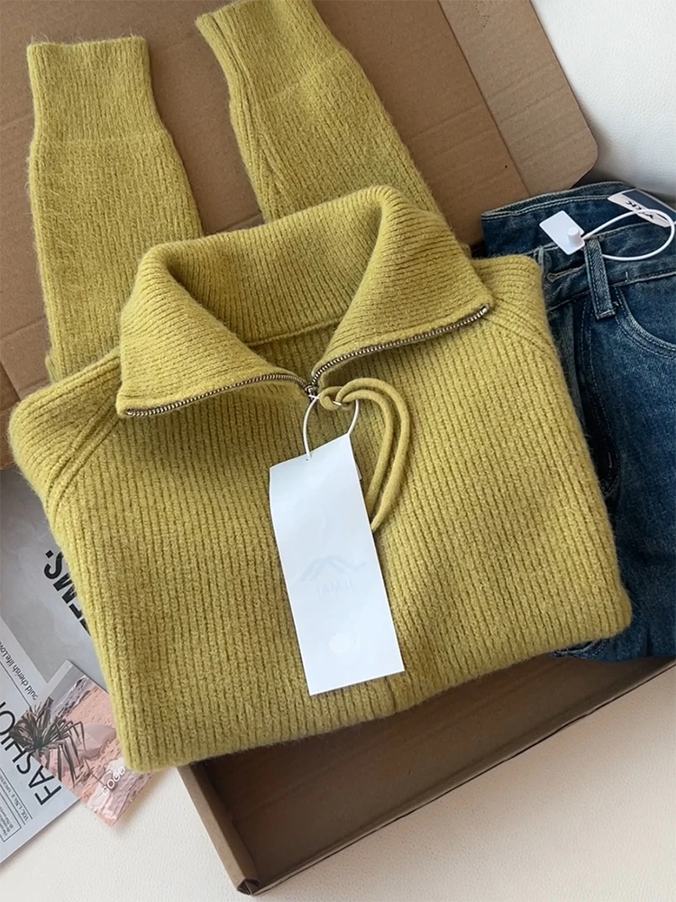 

Korean Lazy Sle Soft Cozy Knitted Open Cardigan Winter New Faionable Large Size Versatile Top Loose Fit Knitwear