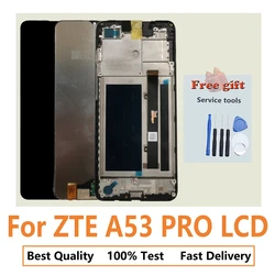 Pantalla For ZTE Blade A53 Pro Touch Panel Screen With Frame Repair Mobil Phone Parts Digitizer Assembly Replacement LCD Display