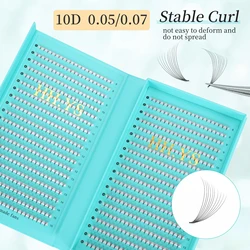 800 Fans 10D 0.05/ 0.07  Roots Slim Base Premade Fans Lash Medium Stem Sharp Pointy Base Premade Volume Fans Eyelash Extensions