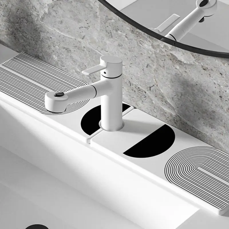 Quick Dry Faucet Mat Splash Guard Faucet Mat Sink Countertop Protector Faucet Tray Drip Mat Bathroom Kitchen Sink Accessories