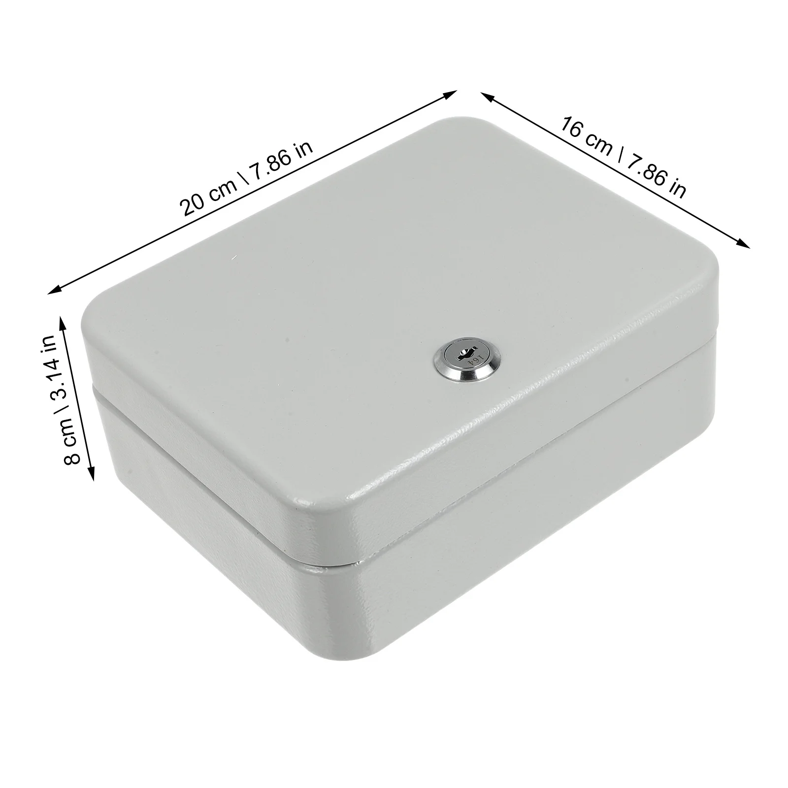 Key Storage Box Steel Security Cabinet Wall Mount Compact Size Multi Slot Key Lock Box for Office Home Valet Management