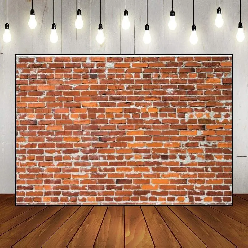 

Retro Red Brick Wall Theme Rustic Black Vintage Background Newborn Photography Props Backdrop Custom Birthday Party Decoration