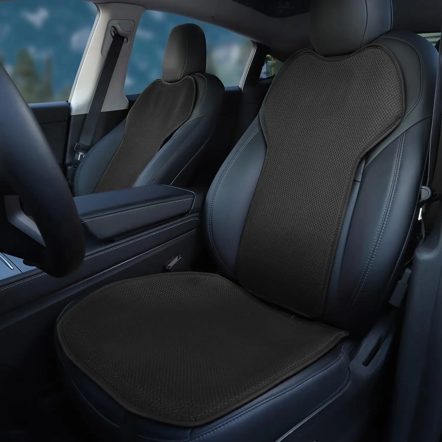 

Front Car Seat Covers for Tesla Model Y / S / X Model 3 2017-2025 Breathable Interior Seat Cushion Protector All Season