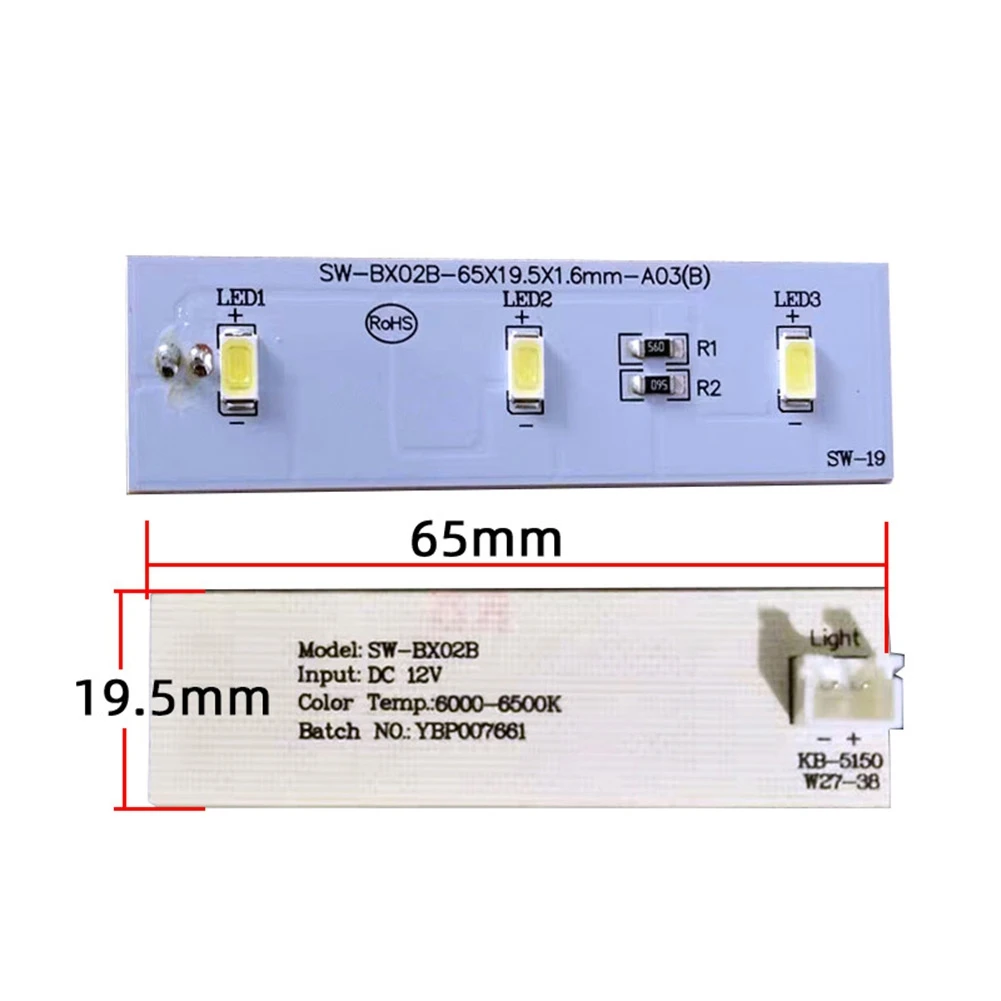 SWXF 1Pcs Refrigerator LED Light for Freezer Parts ZBE2350HCA Light Bar SW-BX02B Replacement LED Strip Bar