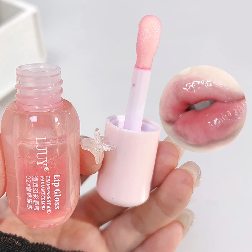 Jelly Fruit Lip Oil Moisturizing Hydrating Anti-drying Clear Plumping Lip Gloss Transparent Water-light Lasting Plump Lip Makeup