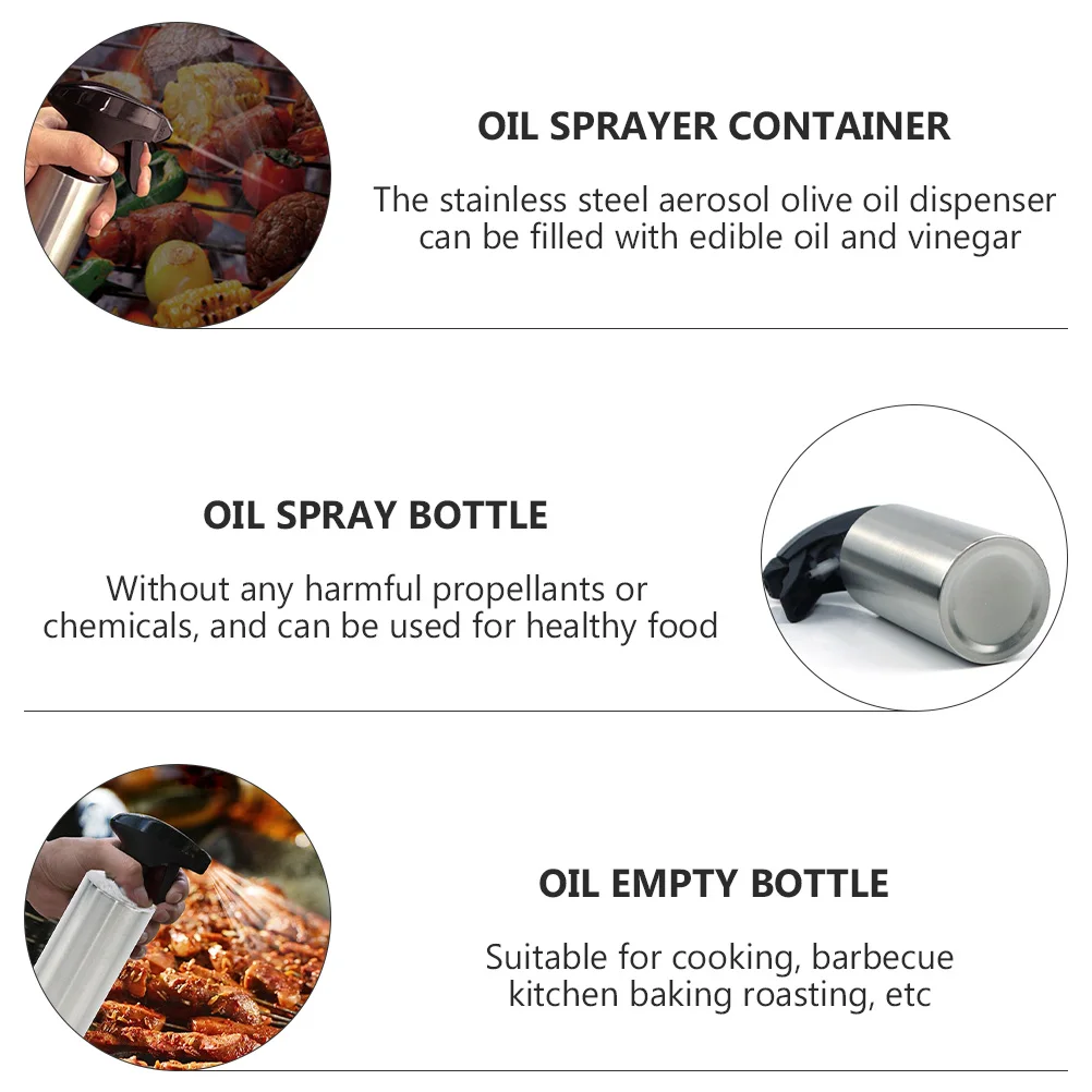 

1Pcs Stainless Steel Oil Sprayer Nozzle Cooking Bbq Baking Vinegar Dispenser Easy Clean Oil Sprayer Vinegar Bottle