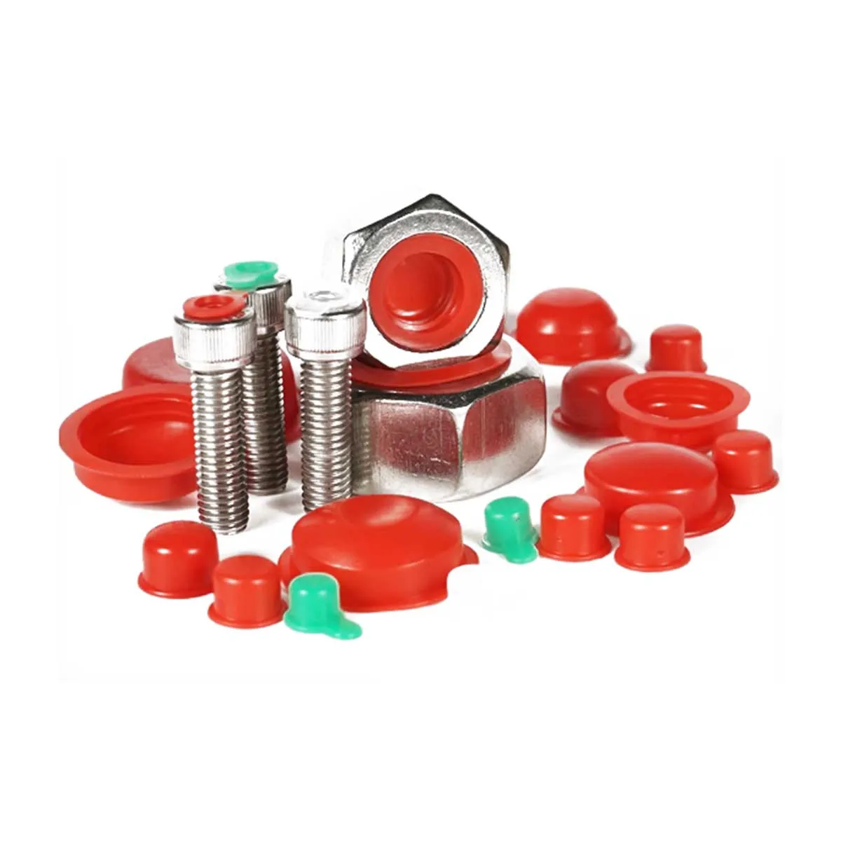 

Red Threaded Dustproof Rubber Plug, Cylinder Dustproof Plug, Round Tube Plug