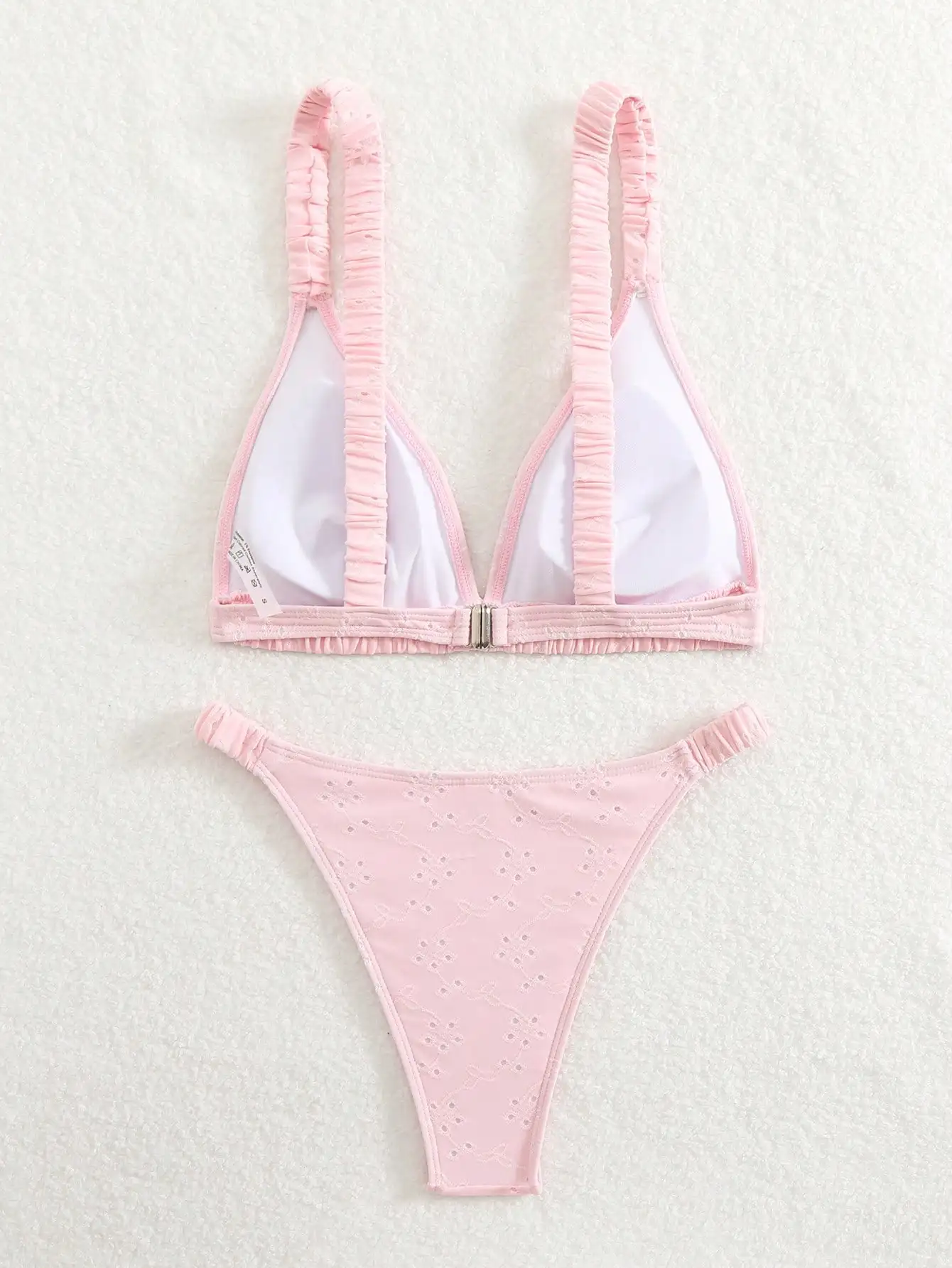 طقم بيكيني مثير بلون سادة على الموضة للشاطئ الصيفي، نمط جميل، نمط داخلي، مناسب للعطلات والمهرجانات