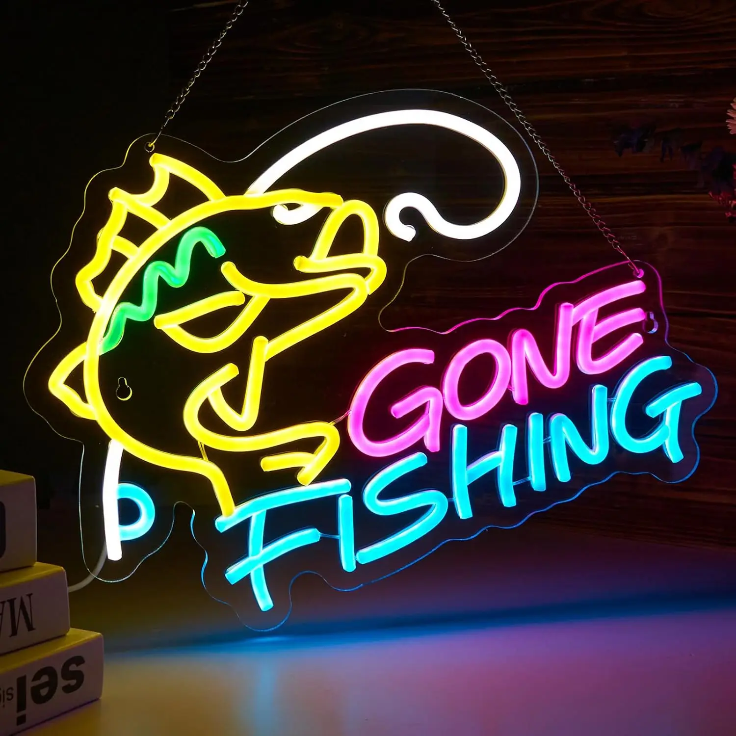 

Fishing Neon Sign USB LED Light for Fishing Gear Store Club Bar Gaming Room Bedroom Decorations neon personnalisé Gift