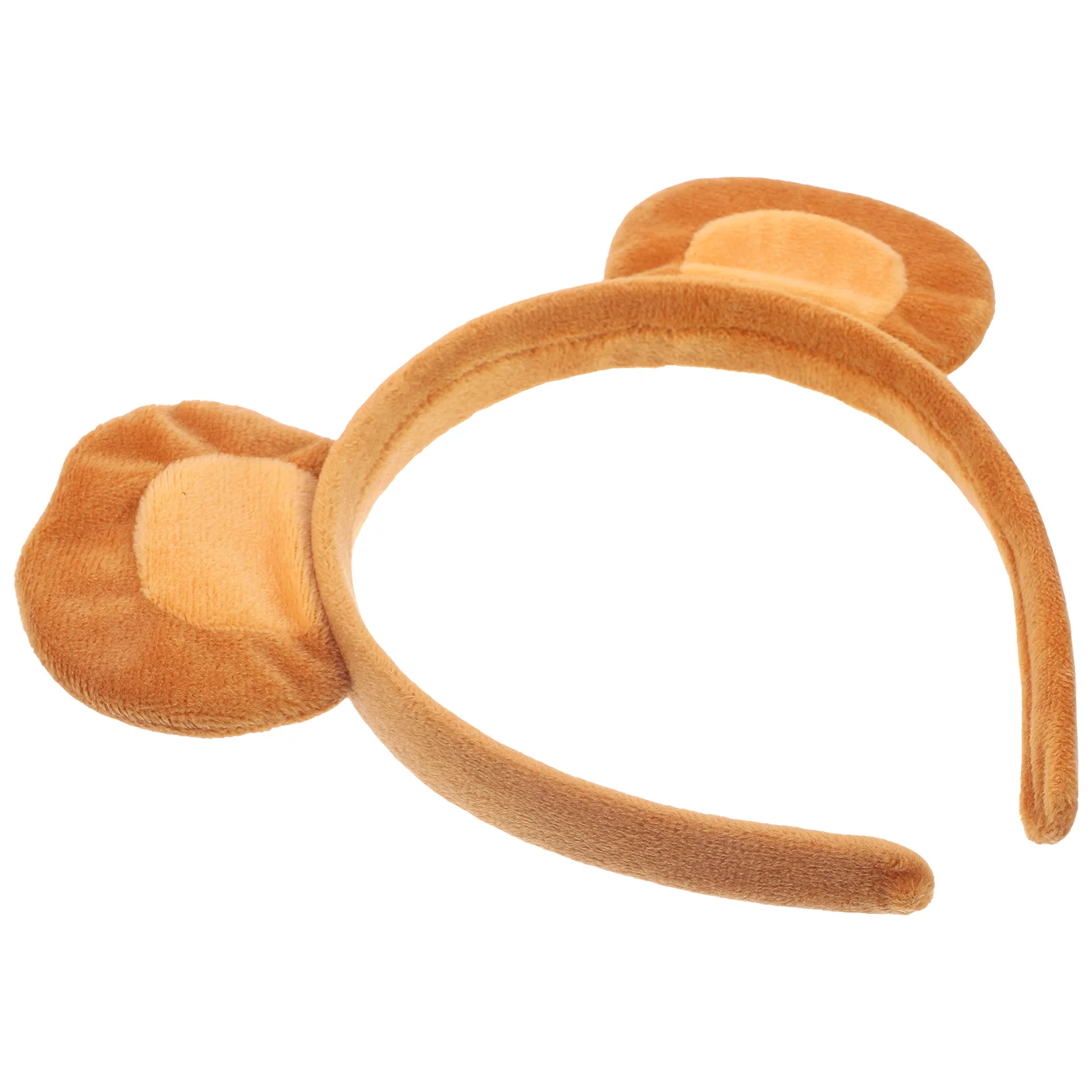 Monkey Ears Headband 3 Piece Set Brown Soft Ear Hairband for Girls Child Party Cosplay Animal Prop Festival Headdress Decor Gift