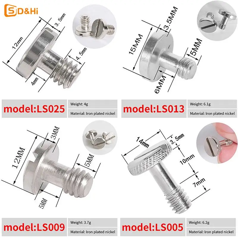 Высококачественный-набор-винтов-для-камеры-1-4-дюйма-быстросъемная-пластина-винты-аксессуары-для-dslr-Штатив-Адаптер-для-штатива-для-dslr-камеры