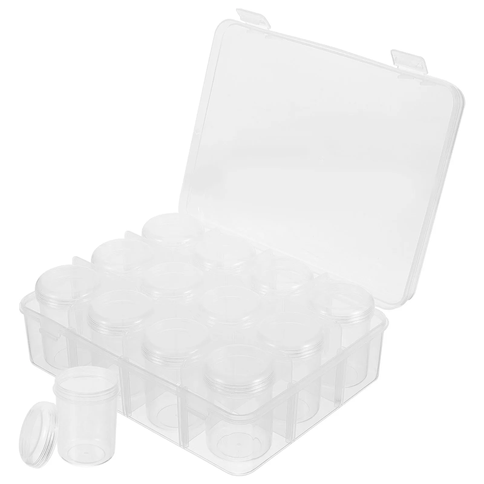 

1 set 1 Set Transparent Loose Beads Container With Multi-Grid Divider For Diy Jewelry Craft Bead Storage Box Organizer Portable