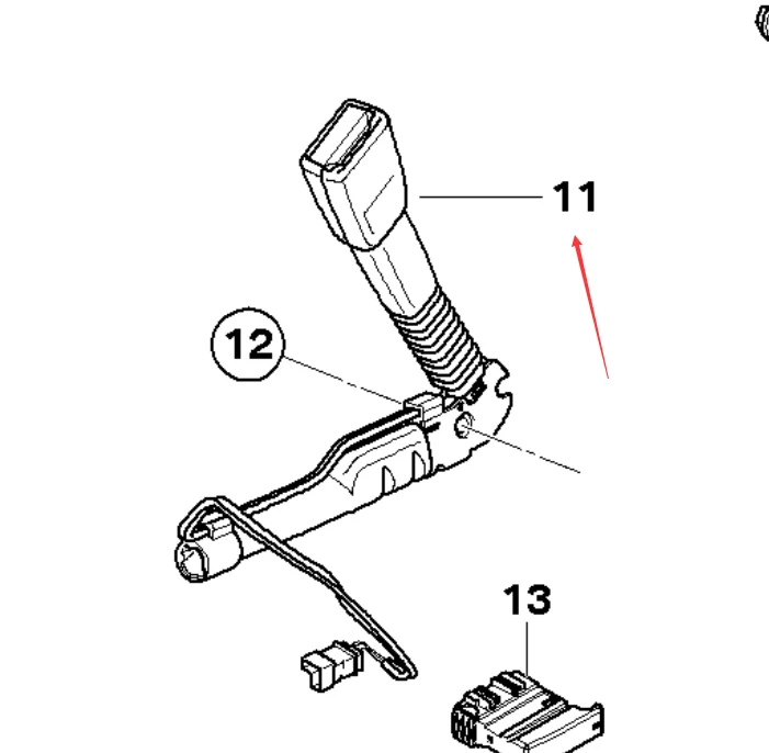 72117213563 72119119541 Left Safe Seat Belt Tensioner Extender Lock Buckle for BMW Z4 E89 72117126295