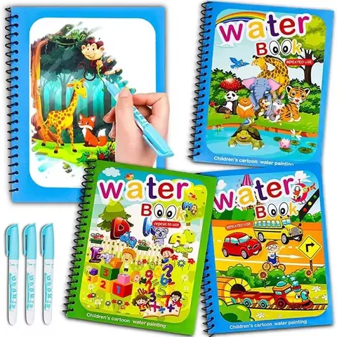 Drawing Coloring Books for Kids Magic Water Book with Pen 2 To 4 Years Old Children Learning  Education Toy Baby Montessori Toys