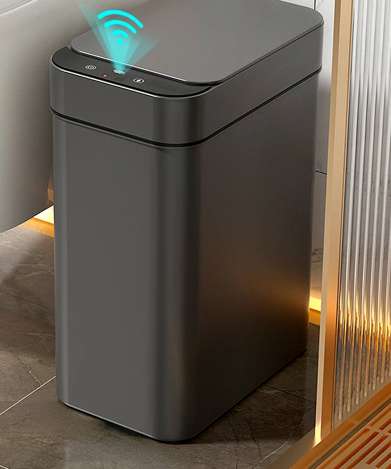 

Smart trash can for household use, 2024 new induction type living room, fully automatic electric cylinder for bathroom